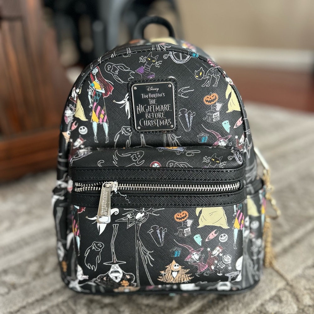 Disney Black and Colorful Nightmare Before Christmas Backpack